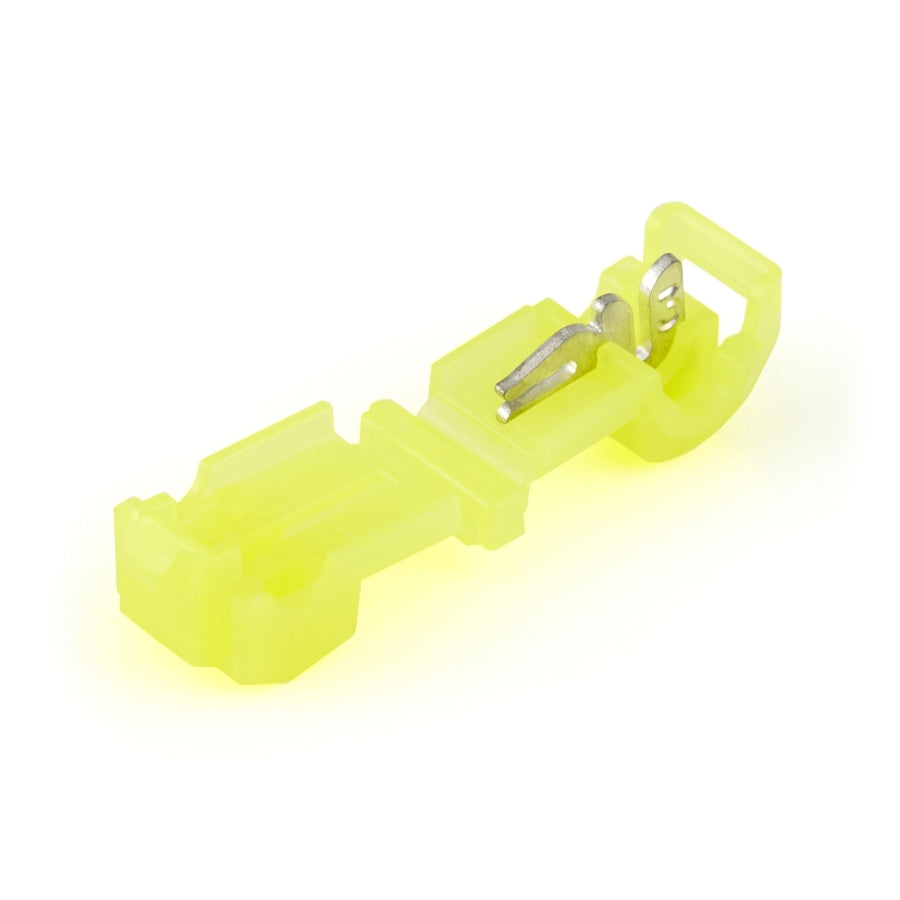 Yellow 12-10 Gauge Mid Wire T-Tap Connectors - 100 Pack