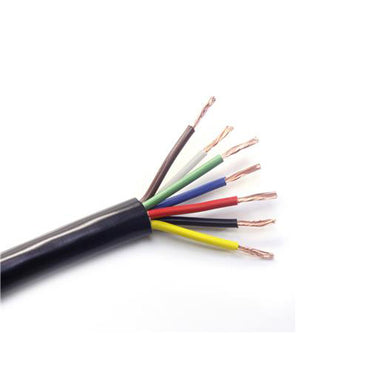 14/6-12/1 Trailer Wire - 100 FT Cable - WH RD GN BR BK YL BL