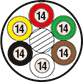14/6 Trailer Wire - 100 FT Cable - WH RD GN BR BK YL