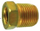 Gold Long Steel Tube Nut 3/8" x 5/8" x - 18 T.P.I - 10 Pack