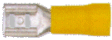 Vinyl Insulated Yellow Female Quick Disconnect Connector 12-10 Gauge .250 Tab - 100 Pack