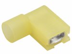 Nylon Insulated Yellow Flag Terminal Quick Disconnect Connector 12-10 Gauge .250 Tab - 25 Pack