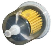 Clear 3/8" Universal Plastic In-line Fuel Filter - G15