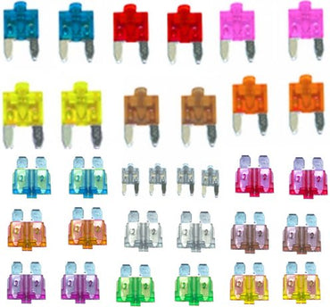 32 Piece LED Fuse Assortment - 2 Each Of 8 LED and 8 Mini LED Fuses