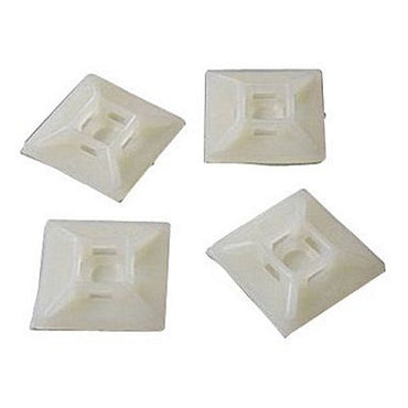 Cable Tie Mounts Natural 3/4" 18lb-40lb, 100 Pack
