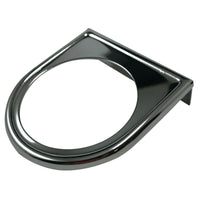 Universal Chrome Under Dash Single Gauge Mounting Panel 2-1/16 Inch Hole