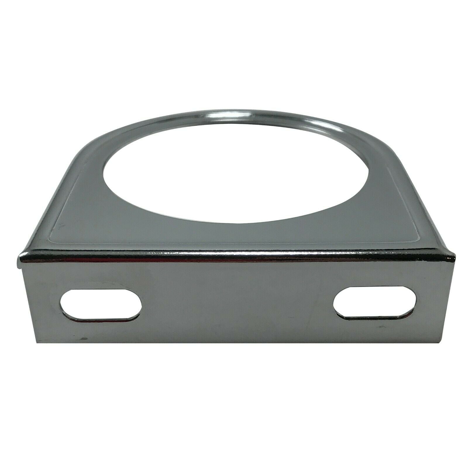 Universal Chrome Under Dash Single Gauge Mounting Panel 2-1/16 Inch Hole