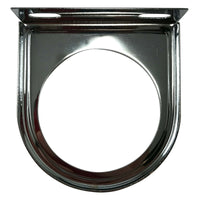 Universal Chrome Under Dash Single Gauge Mounting Panel 2-1/16 Inch Hole