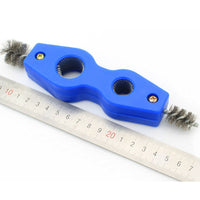 7" Wire Brush Battery Terminal Post Cleaning Tool & Plumbers Copper Pipe Cleaner 4 in 1