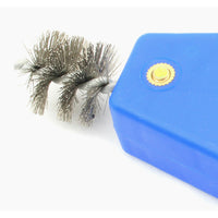 7" Wire Brush Battery Terminal Post Cleaning Tool & Plumbers Copper Pipe Cleaner 4 in 1