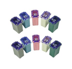 10 Piece Micro JCase Fuse Assortment - 2 Each of 5 Types