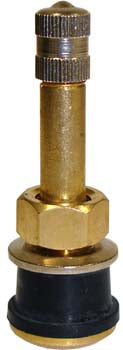 Straight Brass Truck Valve, Height 2.00" -  .625" Valve Hole