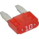 10a ATM (Mini) Blade Fuses made in USA, 5 per Pack