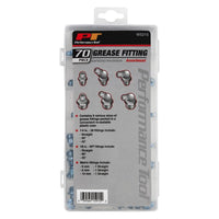 Steel Grease Fitting SAE & Metric Sizes Assortment Kit - 70 Pieces