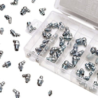 Steel Grease Fitting SAE & Metric Sizes Assortment Kit - 70 Pieces