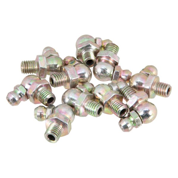 Short 90 Degree Grease Fitting - 1/4" x -28 SAE - 10 Pack