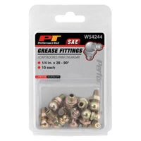 Short 90 Degree Grease Fitting - 1/4" x -28 SAE - 10 Pack