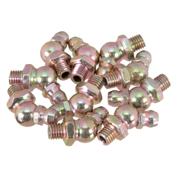 Short 45 Degree Grease Fitting - 1/4" x -28 SAE - 10 Pack