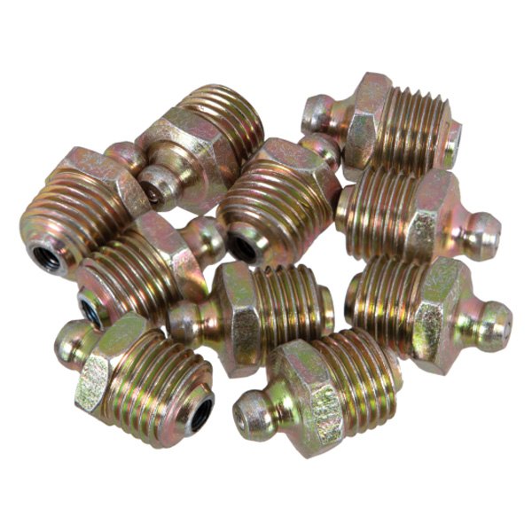 Straight Grease Fitting - 1/4" NPT - 10 Pack