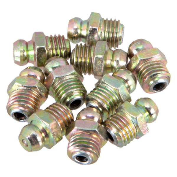 Short Straight Grease Fittings 8 MM x 1 Metric - 10 Pack