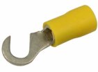 Vinyl Insulated Yellow Hook Terminal 12-10 Gauge #10 Stud - 100 Pack