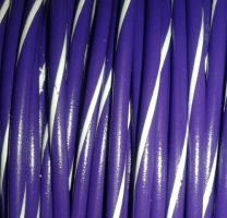 Primary Tracer Marine Tinned Copper 22 Gauge x 25 FT Coil - Purple Wire & White Stripe - USA