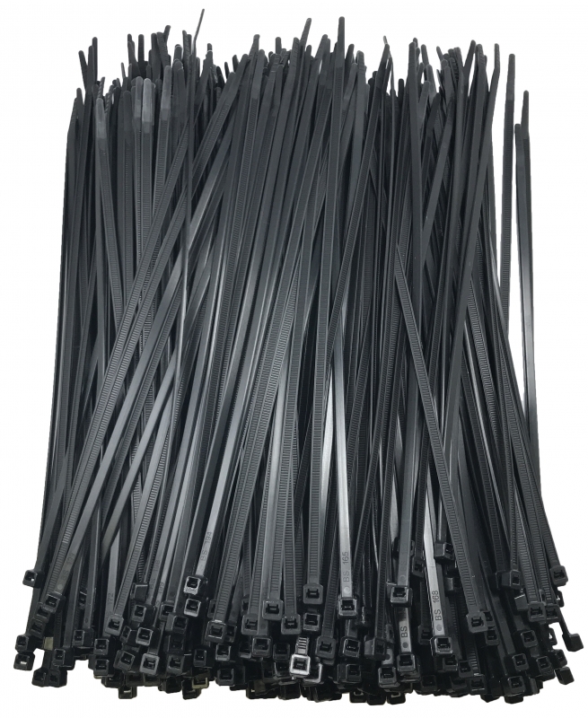 14" Inch Cable Tie Assortment Zip Wire Wraps Kit USA 2500 Piece Black Nylon 4" 