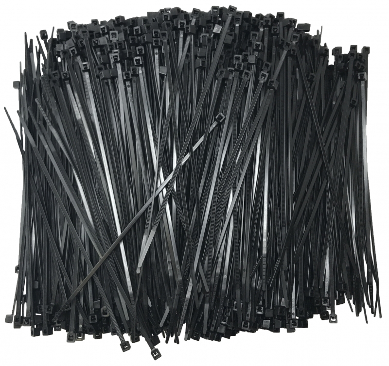 2500 Piece Black Nylon 4" 14" Inch Cable Tie Assortment Zip Wire Wraps Kit USA 