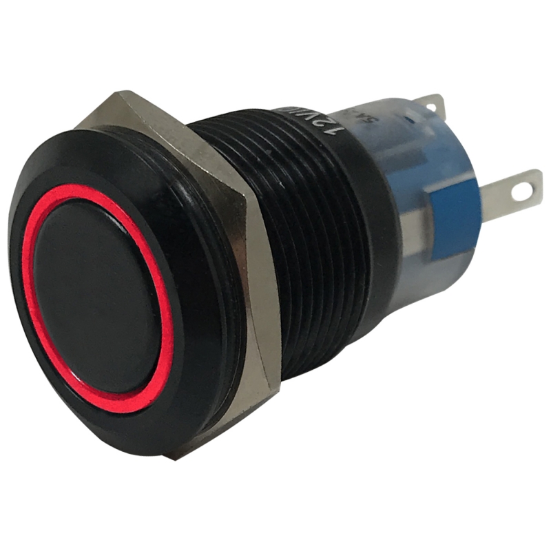 12V LED Pressure Switch On Off Push Button Metal Push Button YRDE 