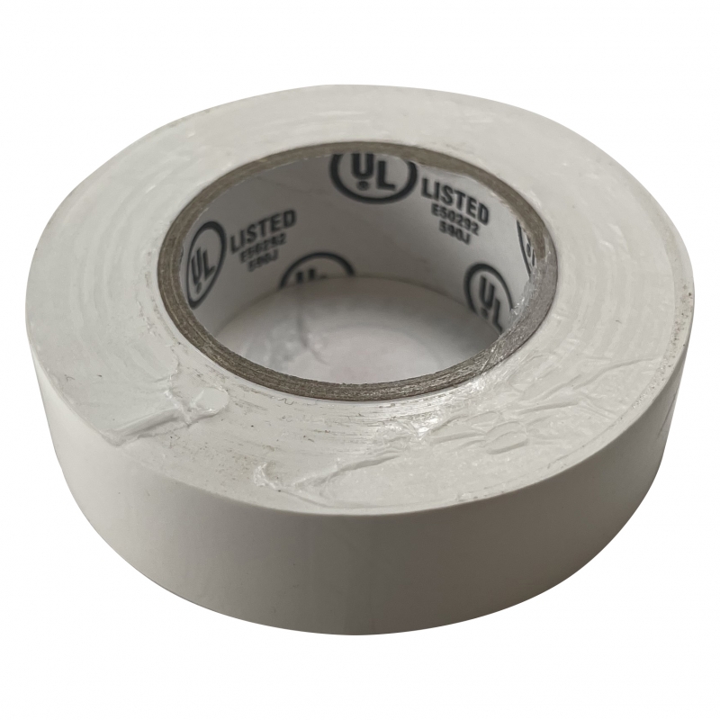 White PVC Insulated Electrical Tape - 3/4 x 50' FT x 7 MILL - UL Listed