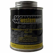 Western Weld HD Blue All Purpose Vulcanizing Cement Brush Top Can 8 oz