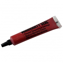 Red Warranty Seal 1.8 oz Poly Squeeze Tube