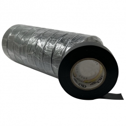 Black PVC Insulated Electrical Tape - 3/4" x 66' FT - 10 Pack