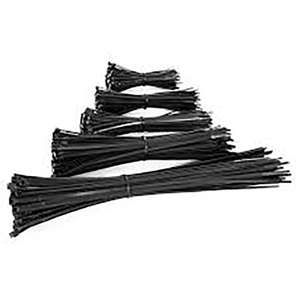 600 Piece Black Nylon 4" 15" Inch Cable Tie Assortment Zip Wire Wraps Kit USA 