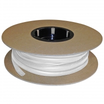 Flexible Thin Single Wall Non-Adhesive Heat Shrink Tubing 2:1 White 3/8" ID - 25' Ft Spool