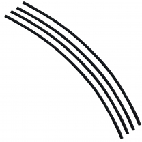 Flexible Thin Single Wall Non-Adhesive Heat Shrink Tubing 2:1 Black 3/32" ID - 48" Inch 4 Pack