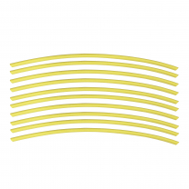 Flexible Thin Single Wall Non-Adhesive Heat Shrink Tubing 2:1 Yellow 3/32" ID - 12" Inch 10 Pack