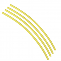 Flexible Thin Single Wall Non-Adhesive Heat Shrink Tubing 2:1 Yellow 3/32" ID - 48" Inch 4 Pack