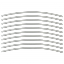 Flexible Thin Single Wall Non-Adhesive Heat Shrink Tubing 2:1 White 1/8" ID - 12" Inch 10 Pack