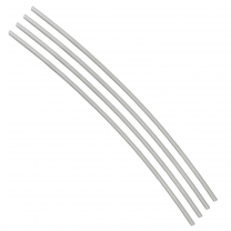 Flexible Thin Single Wall Non-Adhesive Heat Shrink Tubing 2:1 White 1/8" ID - 48" Inch 4 Pack