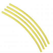 Flexible Thin Single Wall Non-Adhesive Heat Shrink Tubing 2:1 Yellow 1/8" ID - 48" Inch 4 Pack