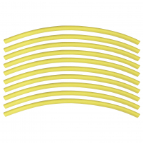 Flexible Thin Single Wall Non-Adhesive Heat Shrink Tubing 2:1 Yellow 3/16" ID - 12" Inch 10 Pack