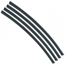 Flexible Thin Single Wall Non-Adhesive Heat Shrink Tubing 2:1 Black 1/4" ID - 48" Inch 4 Pack