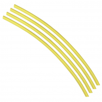 Flexible Thin Single Wall Non-Adhesive Heat Shrink Tubing 2:1 Yellow 1/4" ID - 48" Inch 4 Pack