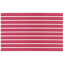 Flexible Thin Single Wall Non-Adhesive Heat Shrink Tubing 2:1 Red 3/8" ID - 12" Inch 10 Pack