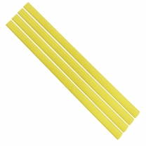 Flexible Thin Single Wall Non-Adhesive Heat Shrink Tubing 2:1 Yellow 3/8" ID - 48" Inch 4 Pack