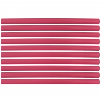 Flexible Thin Single Wall Non-Adhesive Heat Shrink Tubing 2:1 Red 1/2" ID - 12" Inch 10 Pack
