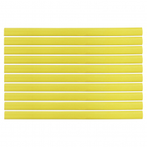 Flexible Thin Single Wall Non-Adhesive Heat Shrink Tubing 2:1 Yellow 1/2" ID - 12" Inch 10 Pack
