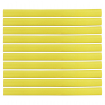 Flexible Thin Single Wall Non-Adhesive Heat Shrink Tubing 2:1 Yellow 1" ID - 12" Inch 10 Pack