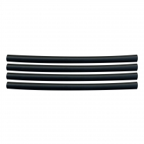 Flexible Dual Wall Adhesive-lined Heat Shrink Tubing 3:1 Black 1/4" ID - 12" Inch 4 Pack